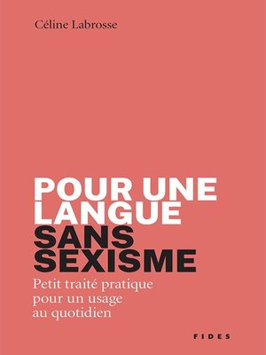 cover image of Pour une langue sans sexisme